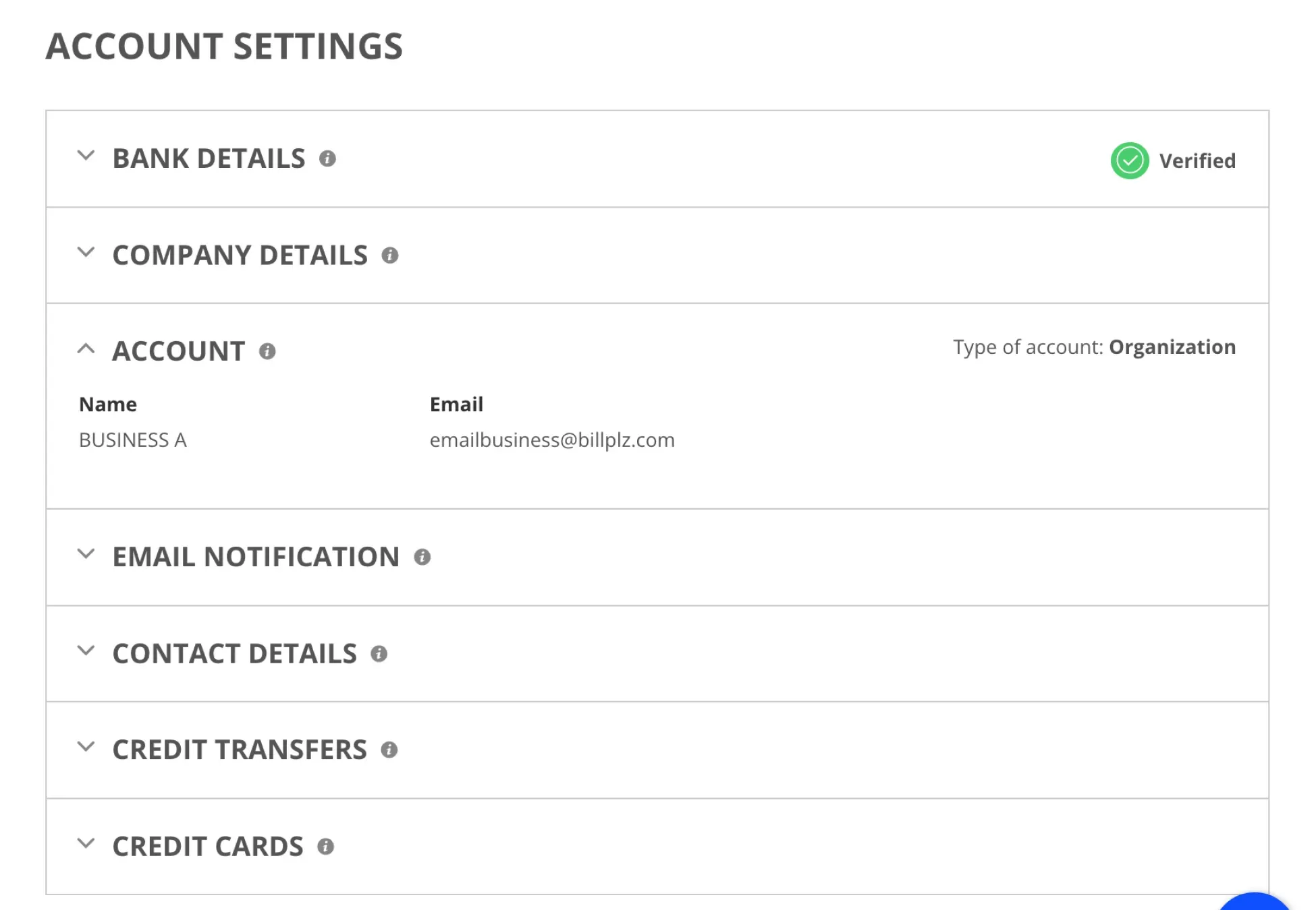 Success saved into account